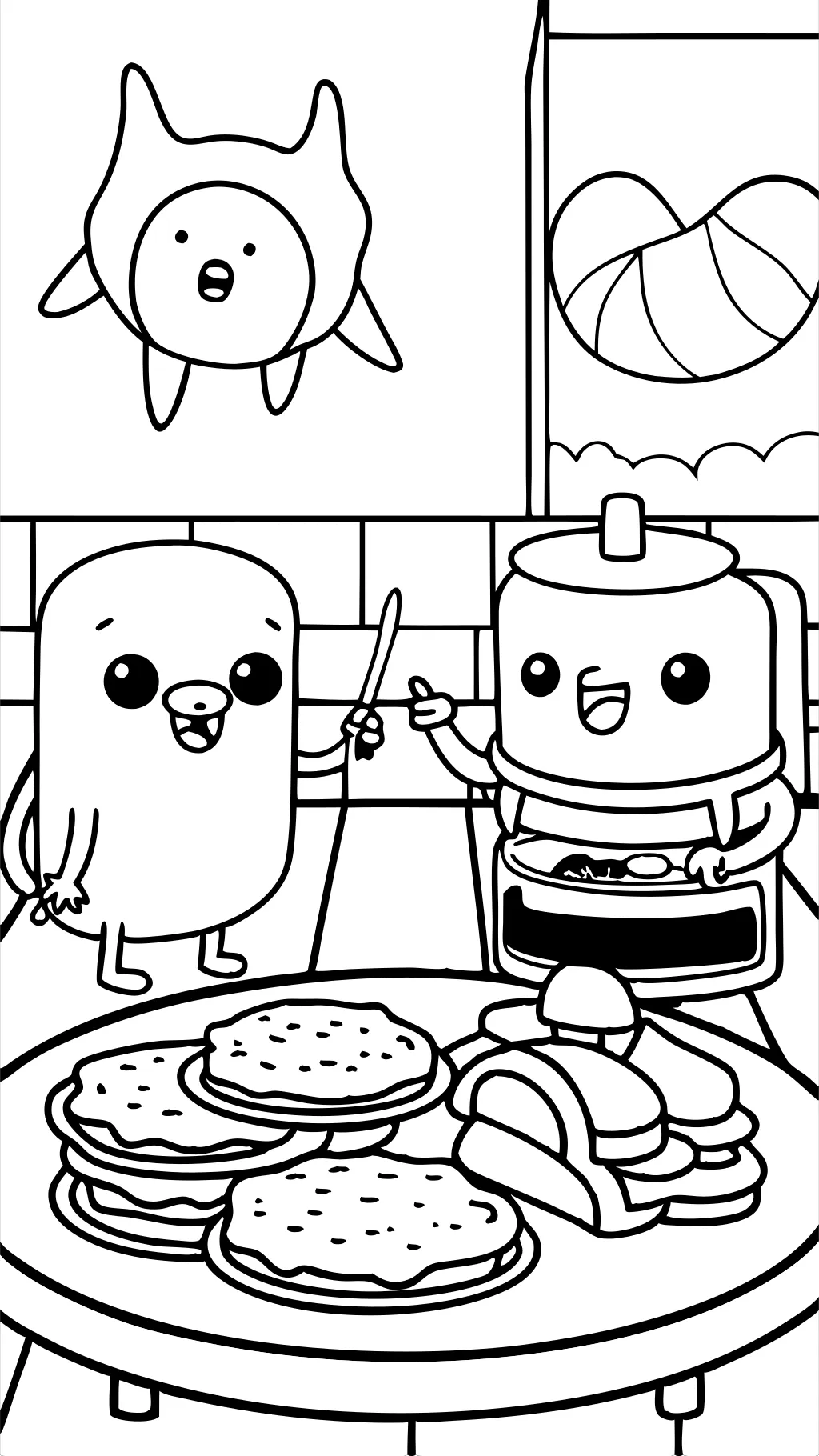 Adventure Time Bacon Pancakes Coloring